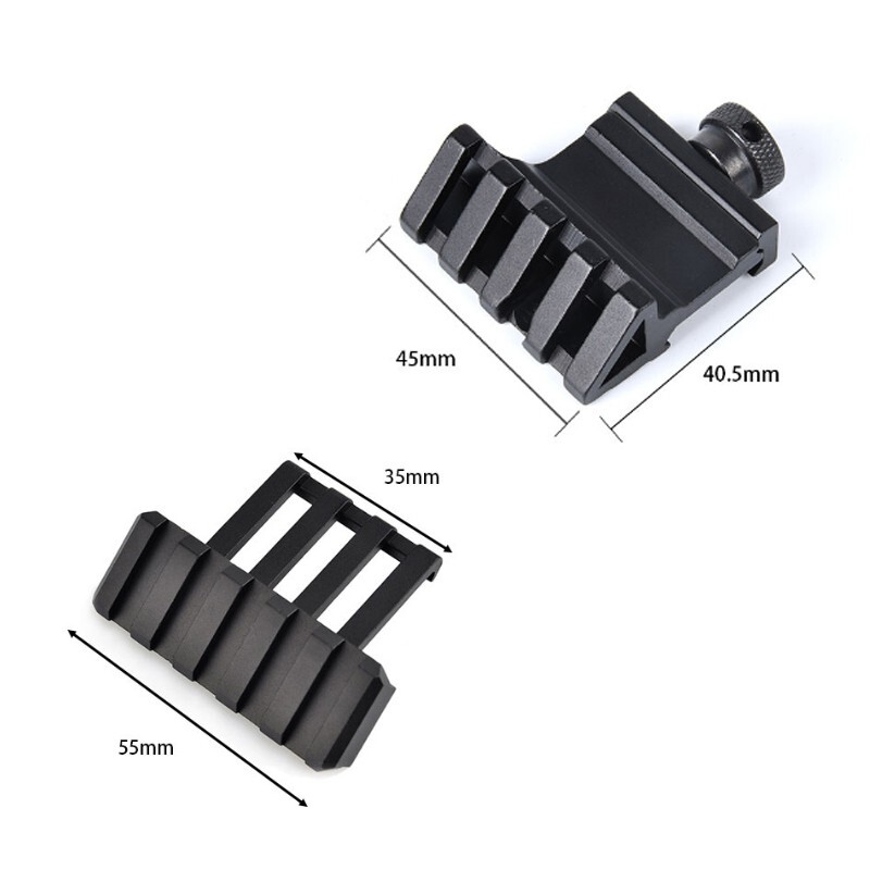 Tactical 45° Side Offset Red Dot Base RMR Sight M300 M600 Flashlight Mount