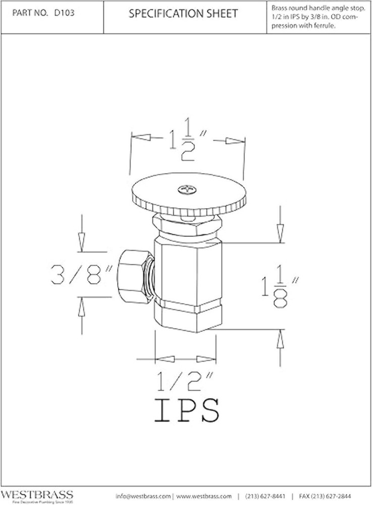 Premium Matte Black Round Handle Angle Stop Valve