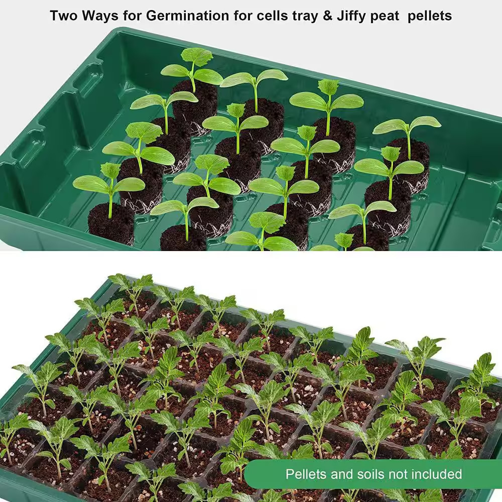 5-Pack Mini Seedling Starter Tray Kit with Humidity Vented Domes and Base, Trans
