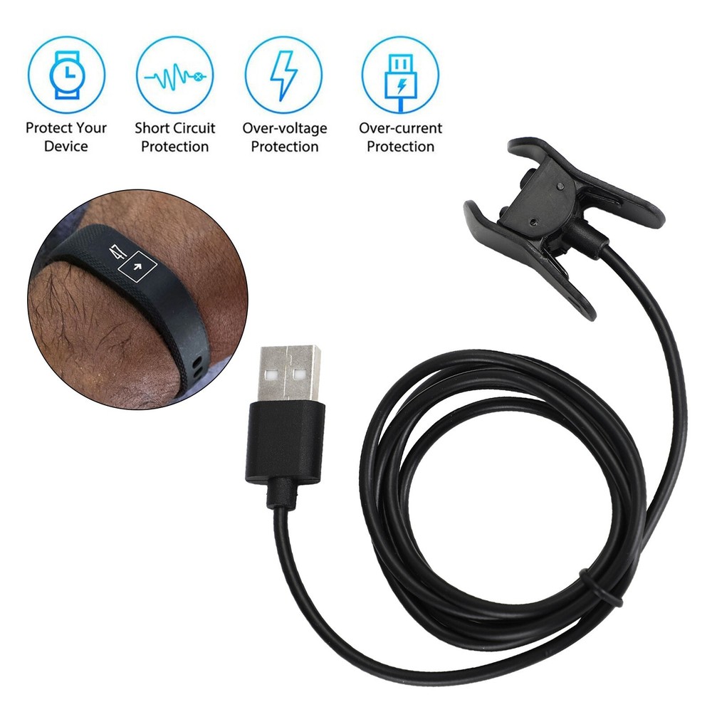1m USB Data Charger Replacement Charging Clip Cable For vivosmart 3 Smart Watch.