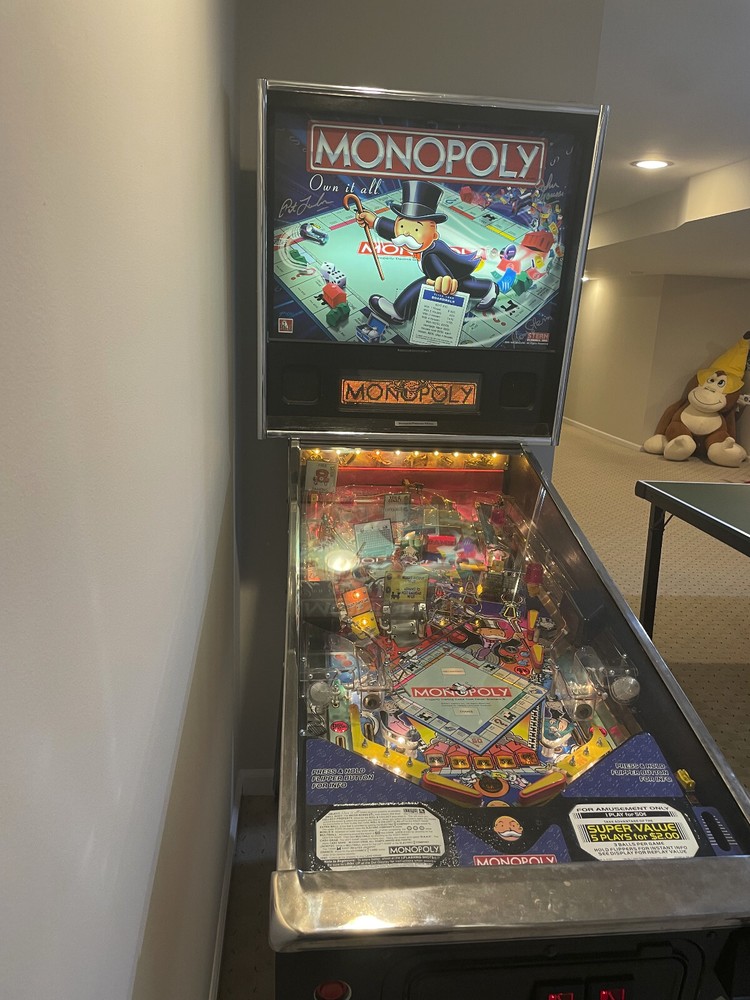 Monopoly Pinball Machine Stern 2001 Platinum Special Edition