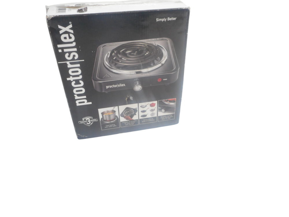 Proctor Silex Single Burner Cooktop Adjustable Temperature Portable Stainless...