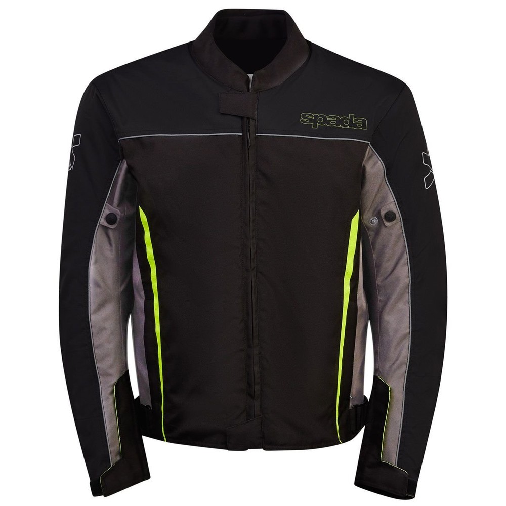 Spada Pace CE WP Textile Motorcycle Jacket Grey Black Flou Yell