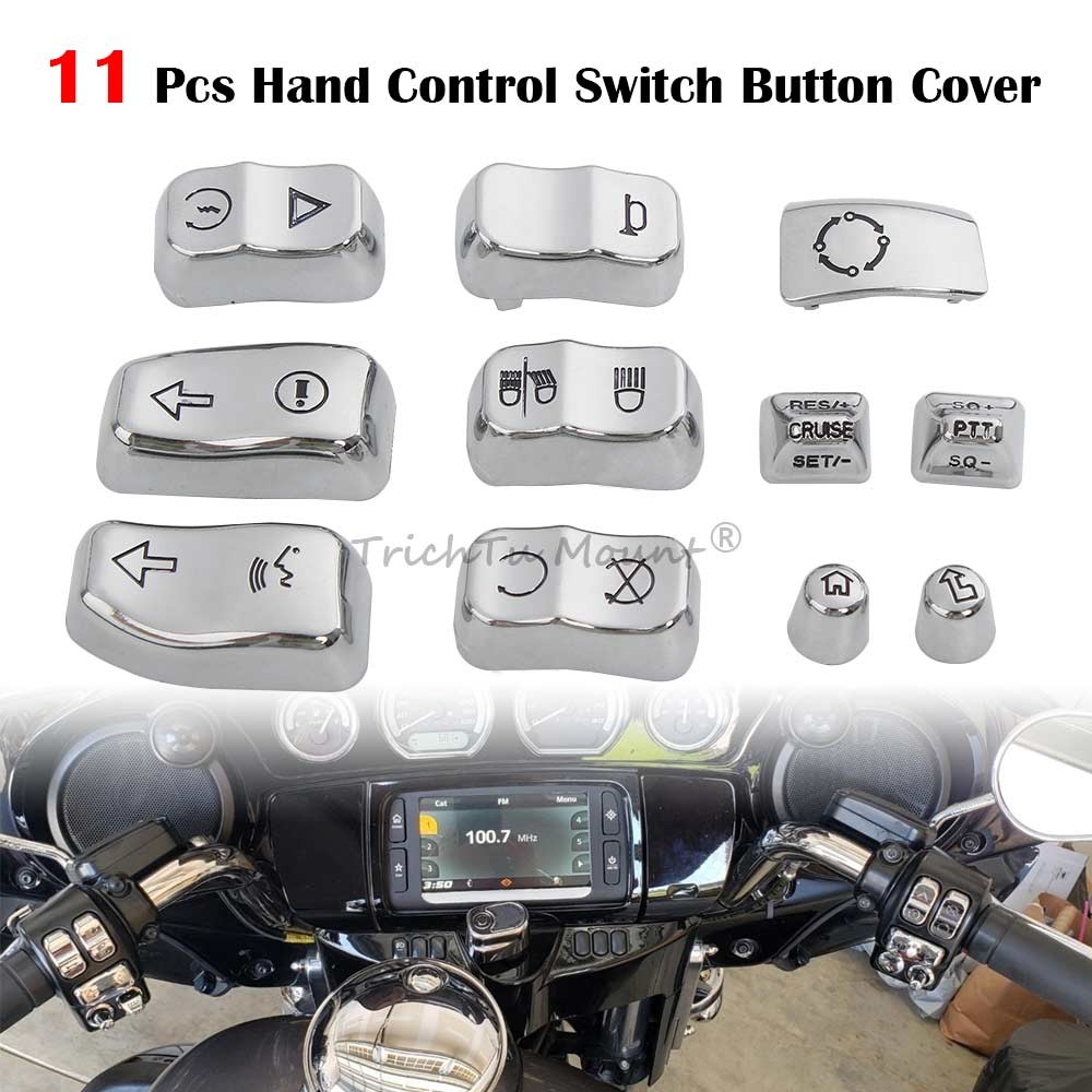 Chrome Hand Control Switch Housing Cover For Harley Touring Electra Tri Glide