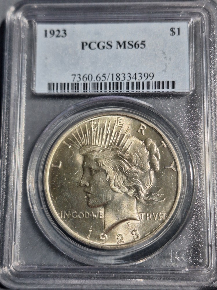 1923 Peace Silver Dollar PCGS MS 65