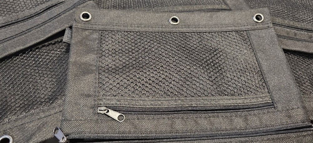Pencil Pouch for 3 Ring Binder, 2 Pockets - Black - 5 PACK