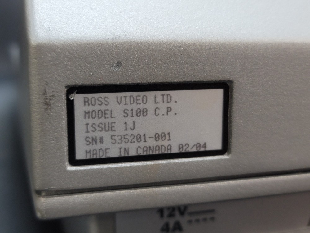 Ross Synergy 100 Switcher Control Panel
