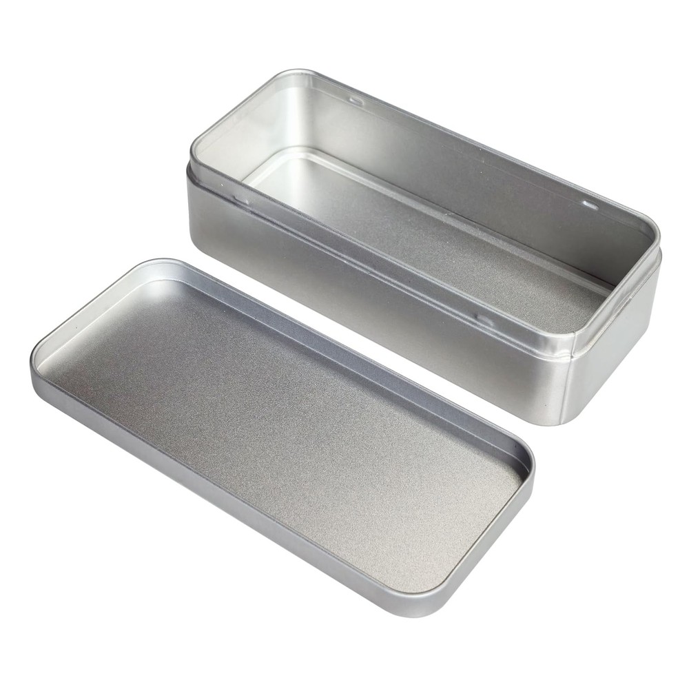7 Pieces Rectangular Metal Empty Tins Containers Basic Necessities Home Stora...