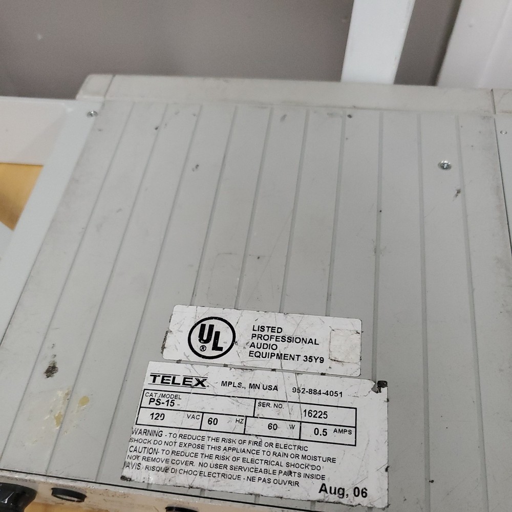 Telex RTS PS15 Power Supply Rack Mountable