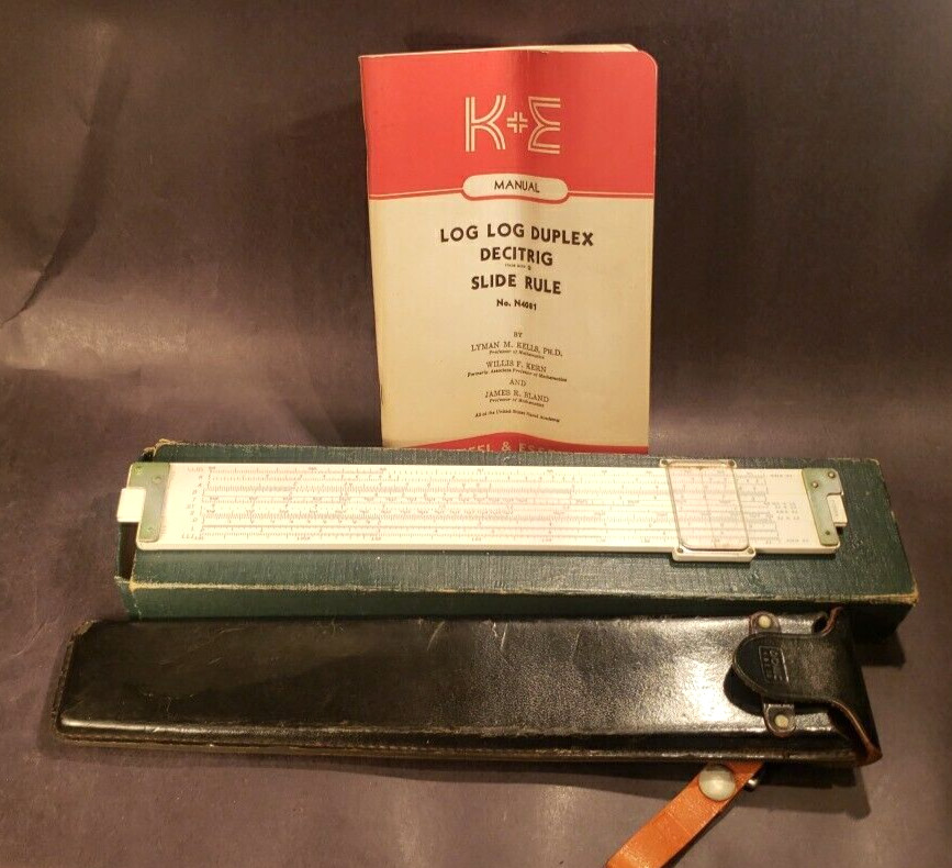 Doric K & E Co 1947 Slide Rule With Leather Case