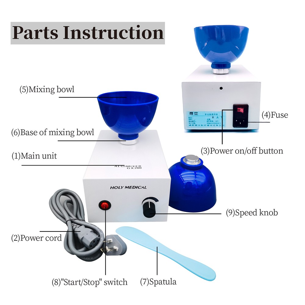 Knob Control Alginate Impression Mixer Multifunctional Dental Mixing Machine
