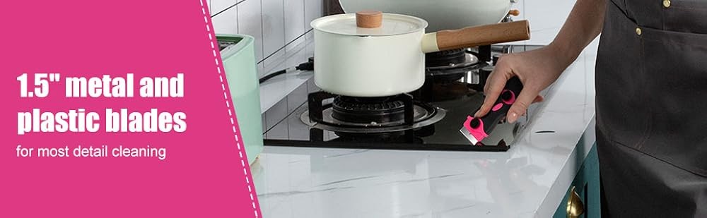 THINKLEARN Blade Scraper Tool, Pink Scraper with Replacement