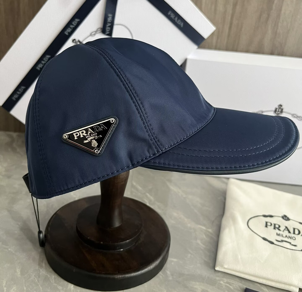 Prada Unisex Blue Nylon baseball cap | adjustable size | Gift