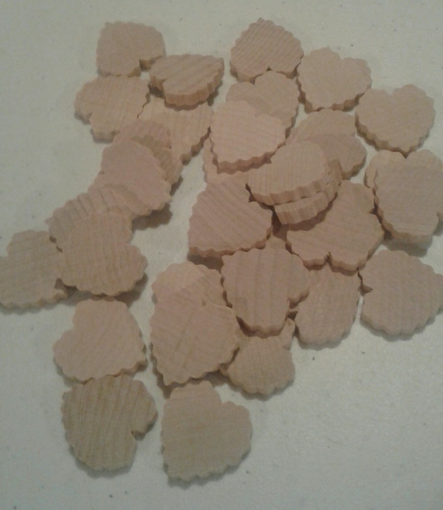 Hearts, ruffled, (25) 1 " x 3/16"