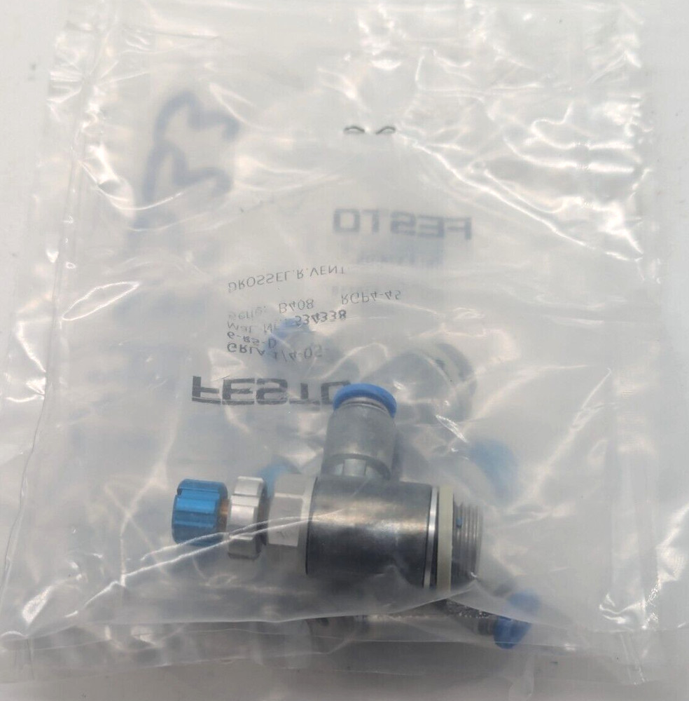 4x FESTO GRLA-1/4-QS-6-RS-D Throttle Check Valve 534338 NEW