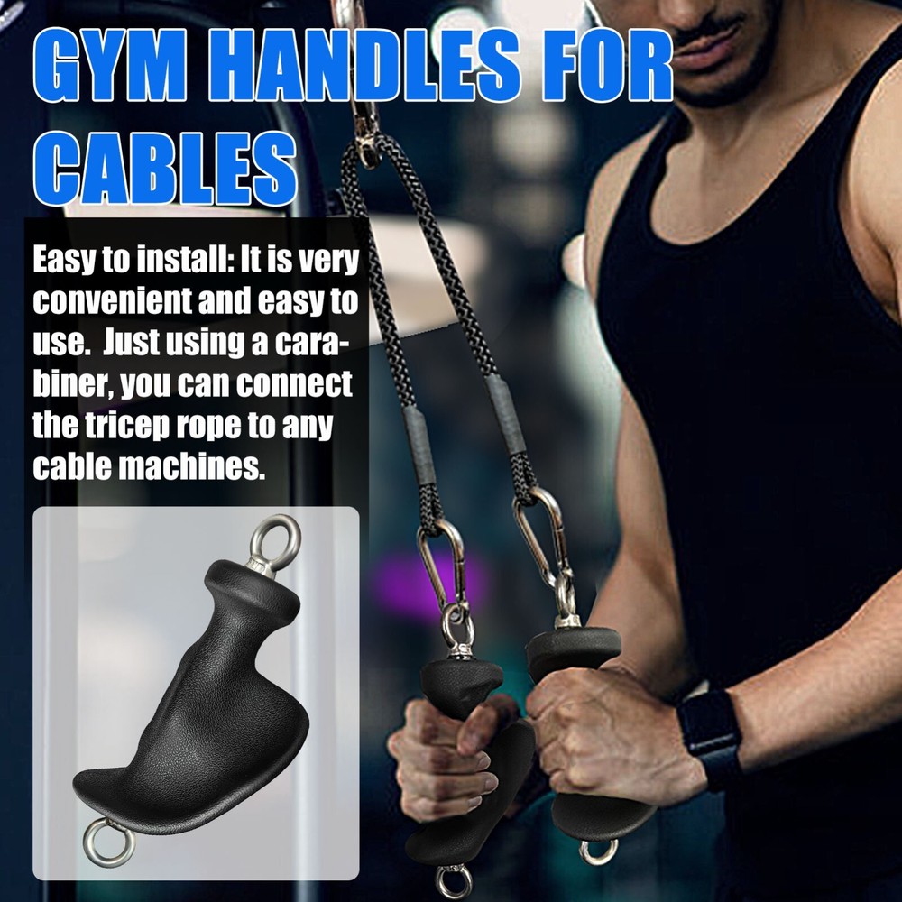 Tricep Rope LAT Pull Down Bar for Cable Machine Tricep Workout Cable Attachments