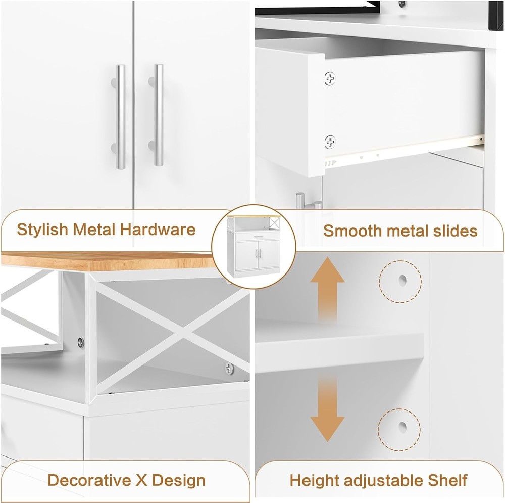 Kitchen Buffet Cabinet Storage W/ Adjustable Shelf Modern Kitchen