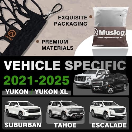 Envelope Style Trunk Cargo Net Compatible with 2021-2025 Chevy