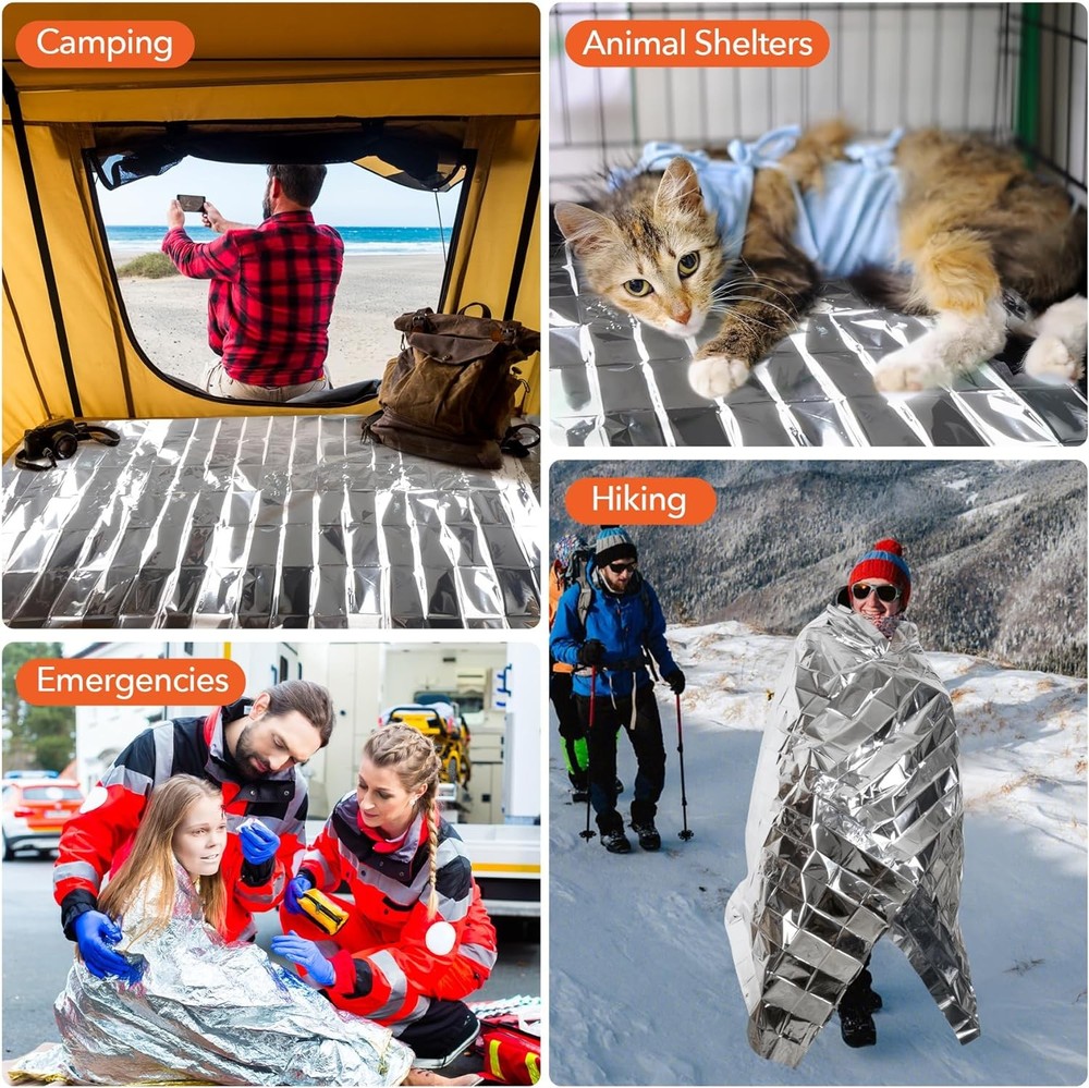 Mylar Blanket 6PK, Space Emergency Thermal