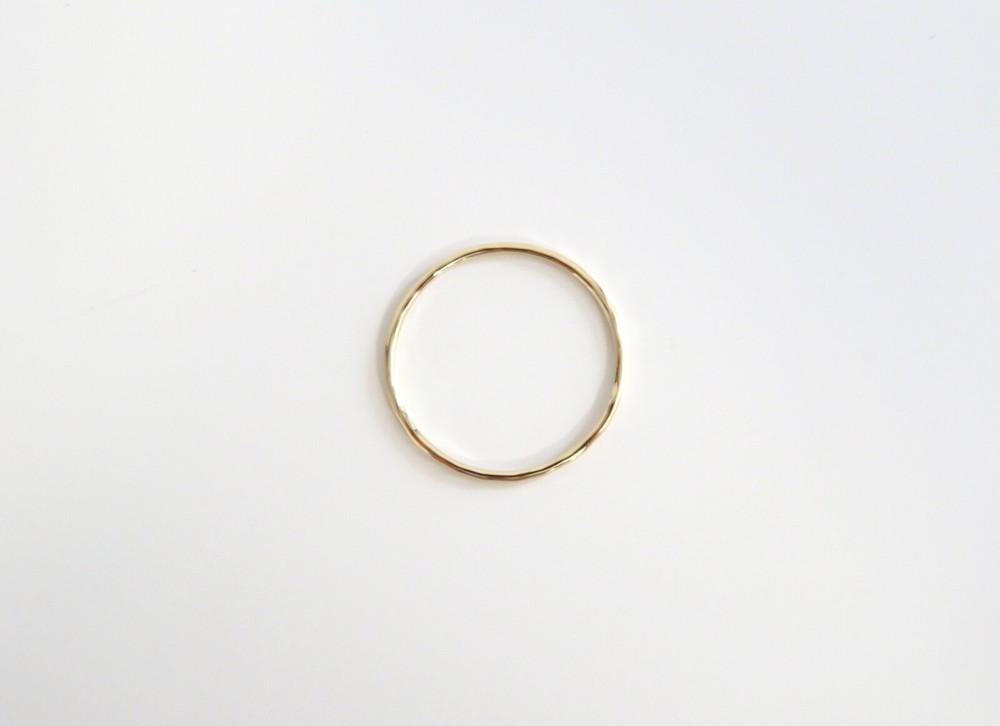 Hammmered Ring, 14k Gold Ring, Thin Gold Ring, Dainty Gold Ring, Stacking Ring