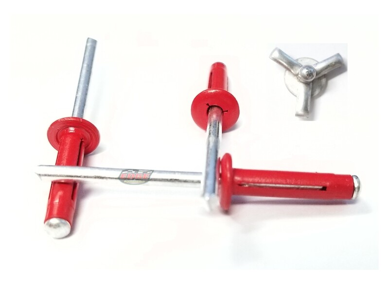 Red 3/16" Small Head Tri-Fold Exploding Aluminum Mandrel Pop Rivets 250ct