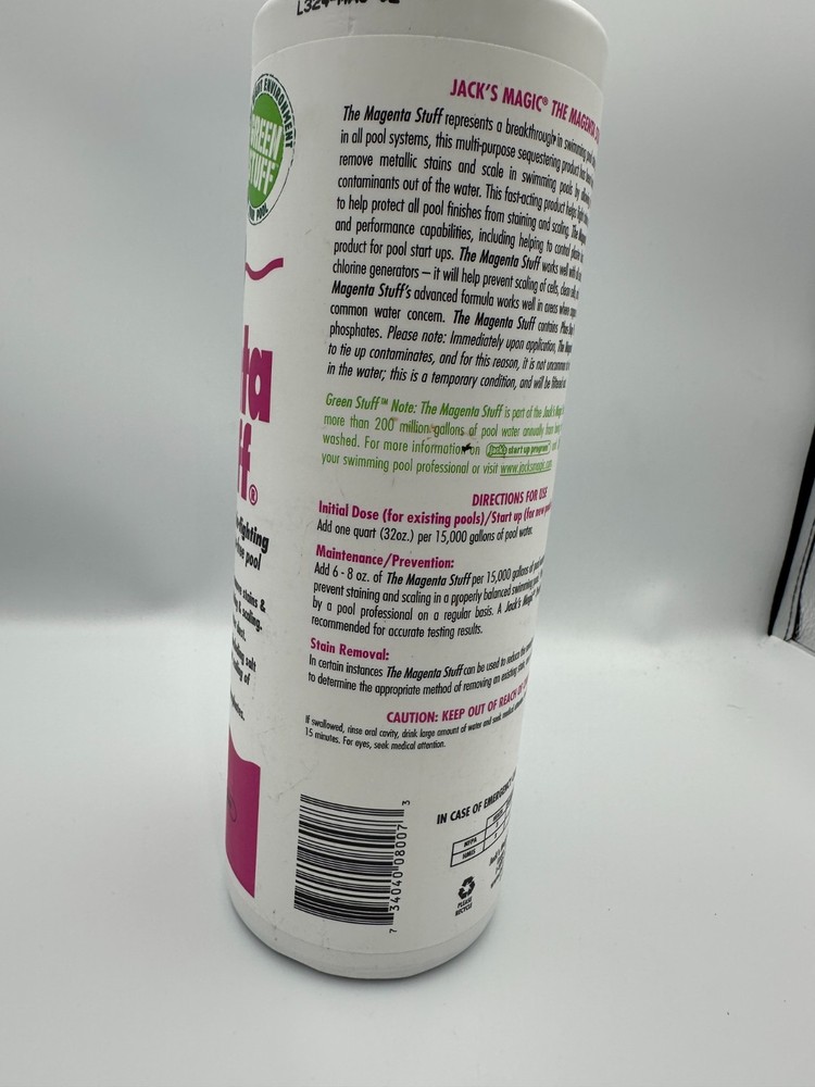 Jack's Magic The Magenta Stuff Metal Solution 32 oz Sealed