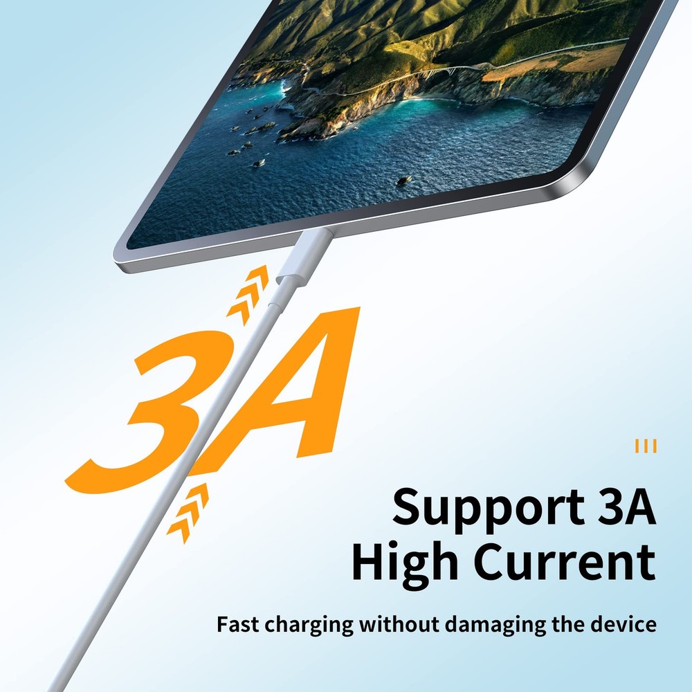 Hrbzo USB C Cable (5-Pack 3.3 ft, 6 6 white