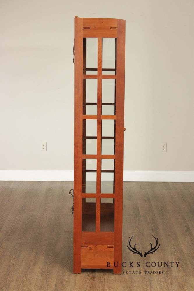 Stickley Mission Collection Cherry Lighted Display Cabinet