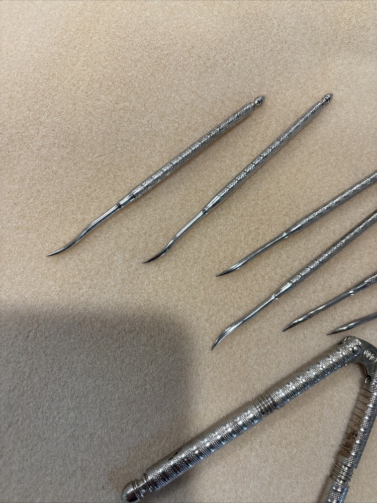 Vintage HMQ Hand Held Nutcrackers Nut Shellfish Cracker With 6 Picks