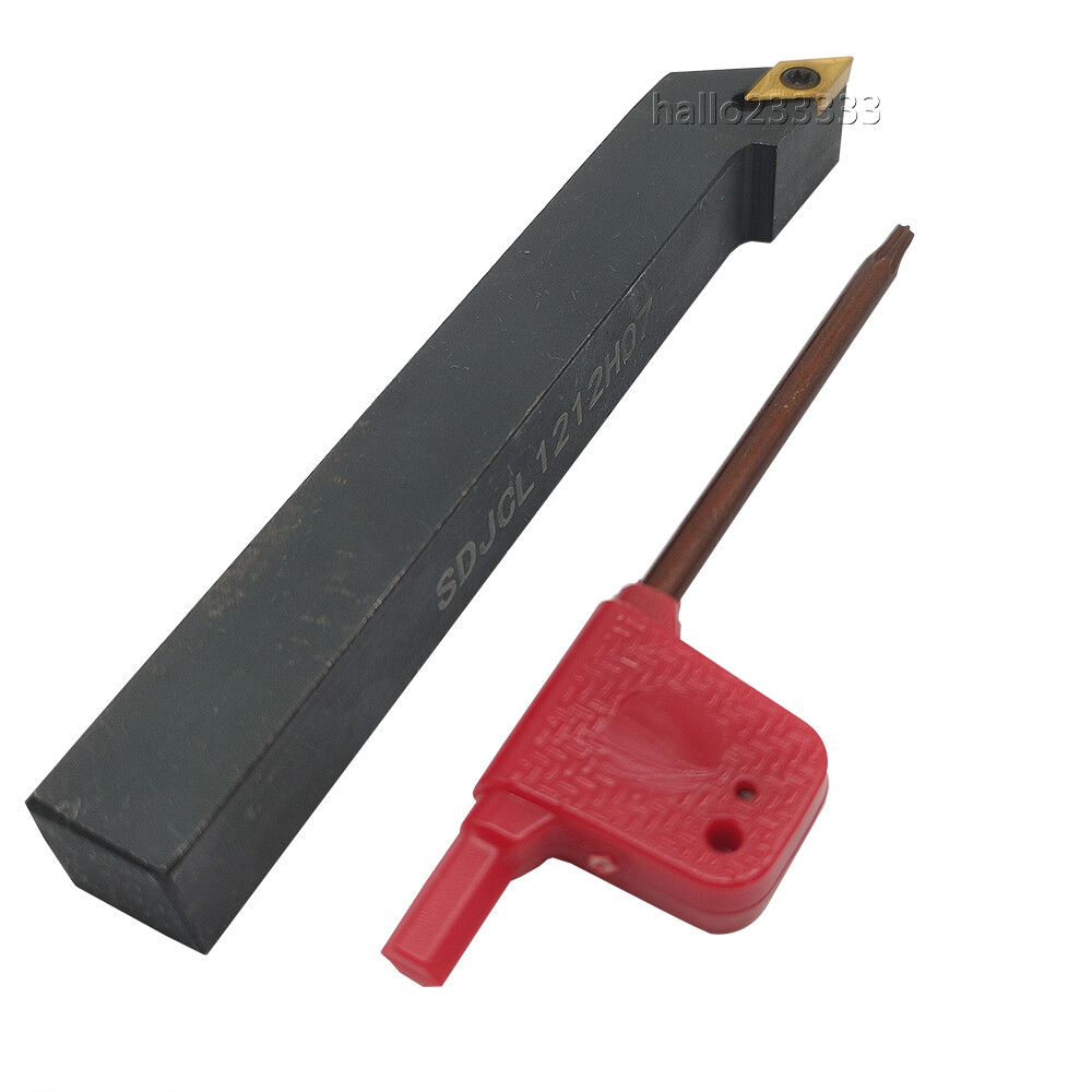 93° Left Hand SDJCL1212H07 External Turning Tool Holder + DCMT070204 inserts