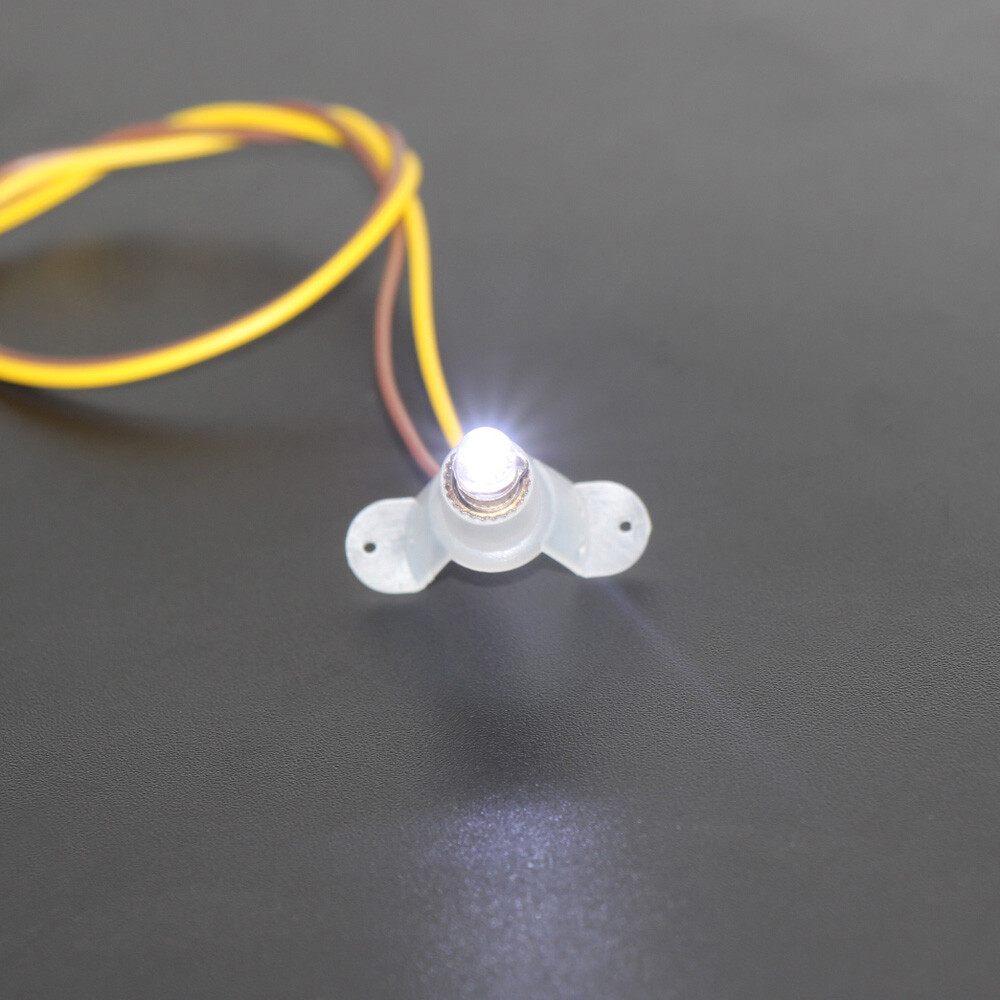 E501W 10pcs Bright White LED Screw Bulb E5 E5.5 12V H0/TT/N Scale