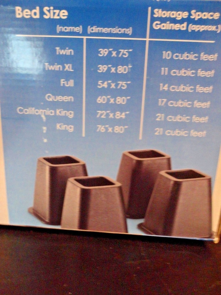 SET OF 4 BED RAISERS