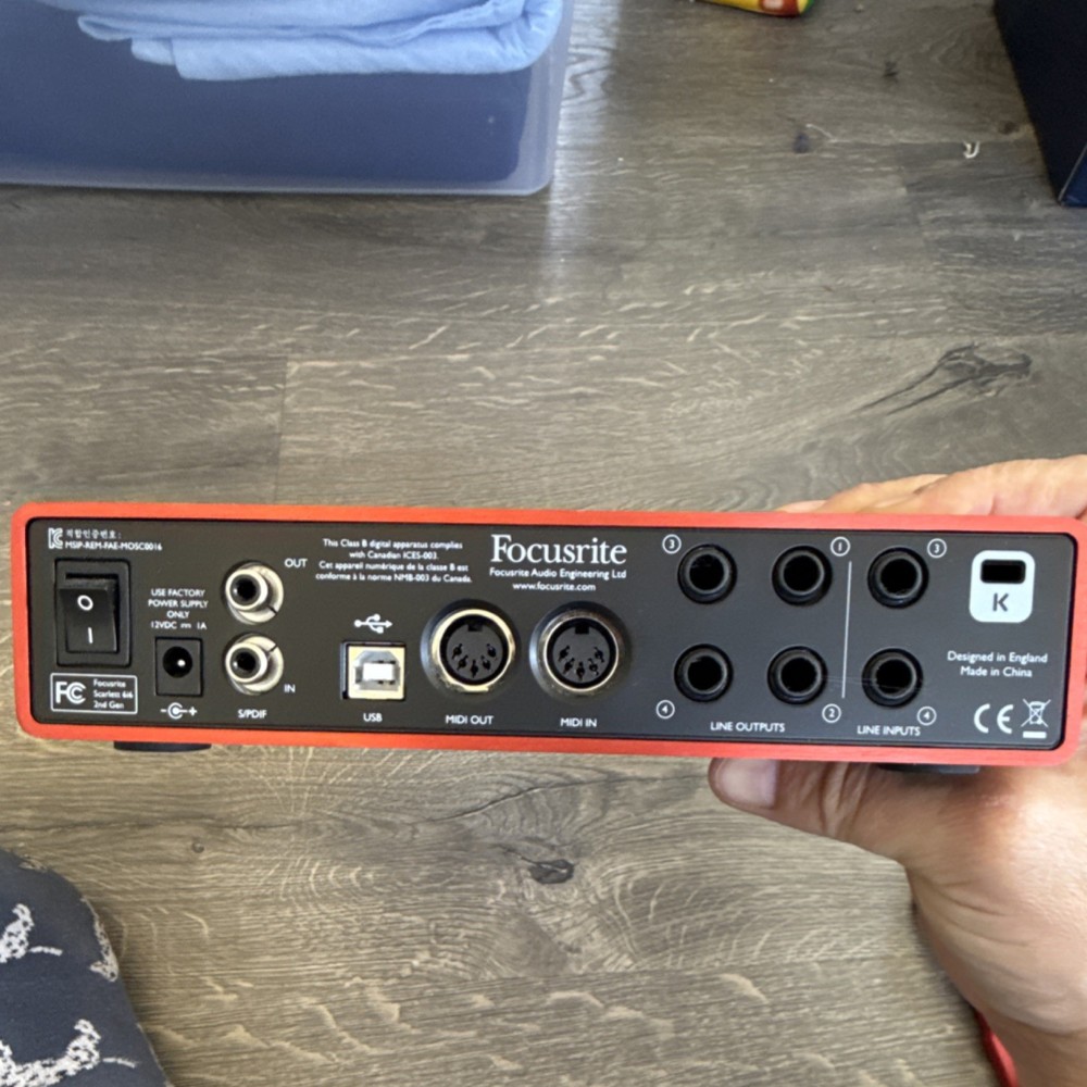 Focusrite Scarlett 6i6 USB Audio Interface, 4 Line Inputs, MIDI, PC/Mac