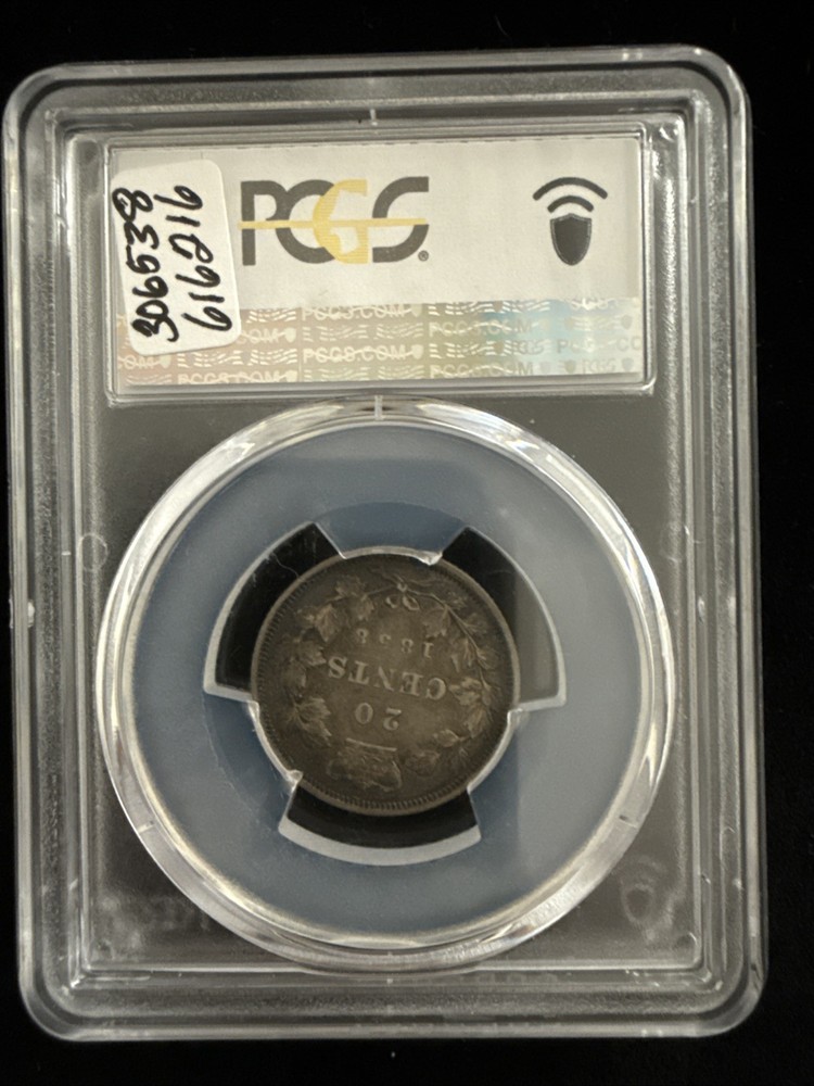 1858 Canada Twenty Cent - Coin Alignment - PCGS XF40 A2