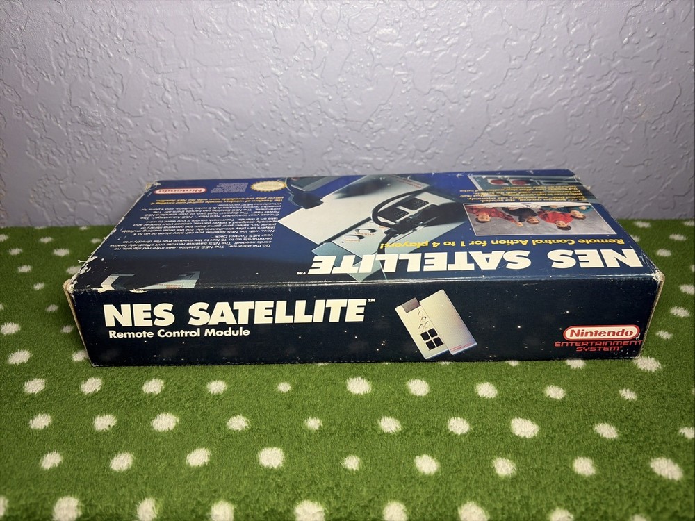 NES Satellite Remote Control Module Nintendo Complete CIB Box Styrofoam Untested