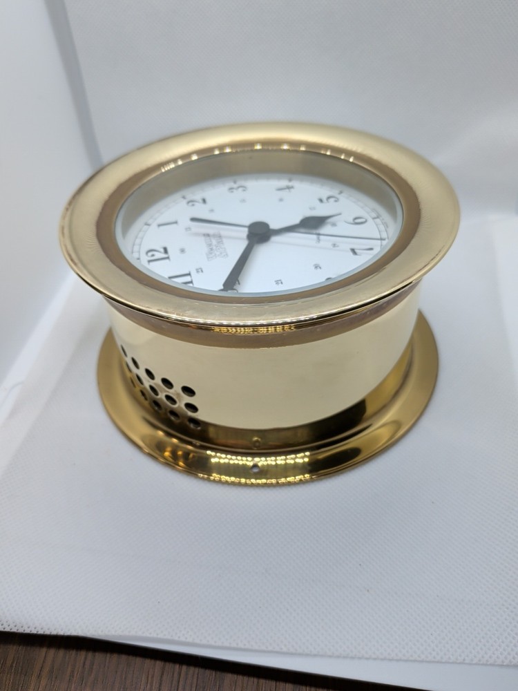 Vintage Weems & Plath Quartz Ship Bell Clock West Germany Working