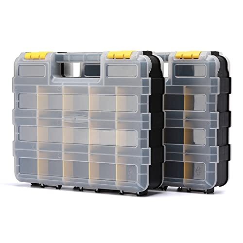 2pcs Double Side Tool Organizer With Customizable/removable Plastic Dividers Har