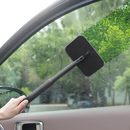 Car Windshield Cleaning Tool, Vehicle Window Cleaner with Extendable 2 Pads