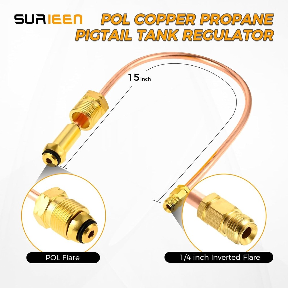 Automatic Changeover Regulators Copper Pigtail POL x 1/4" 1/4,