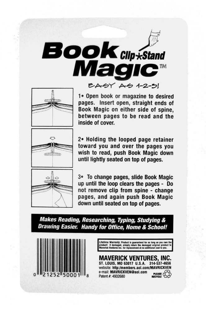 Book Magic Book Clip and Stand (Chrome)