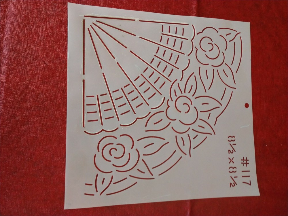 8 - Hand quilting templates. Preowned, plastic,
