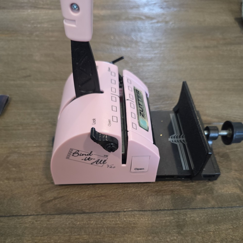 Zutter Innovative Products Pink Bind-It-All Personal Binding System Machine