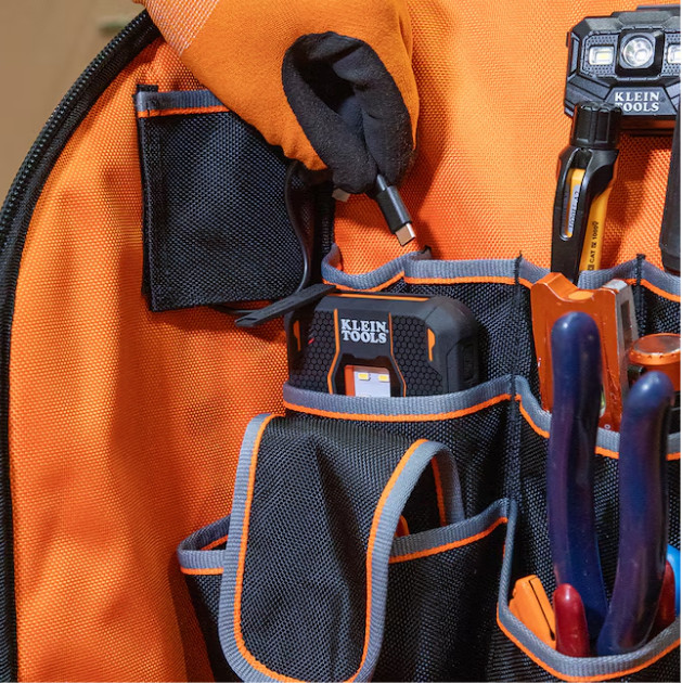 Klein Tools Tradesman Pro Tool Station Tool Bag Backpack, 27 Pockets