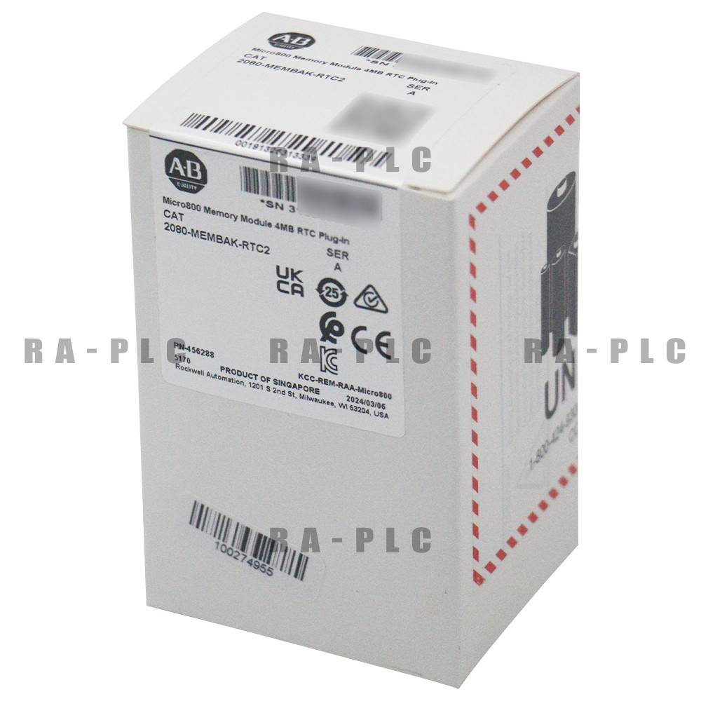 2024 Allen Bradley 2080-MEMBAK-RTC2 Micro800 Memory Module 4MB RTC Plug-In