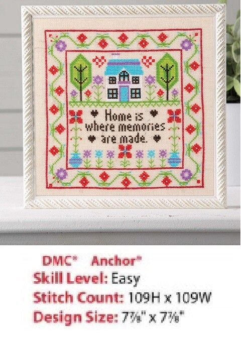 HOME SAMPLER   CROSS STITCH  PATTERN ONLY  -  YD   QEU