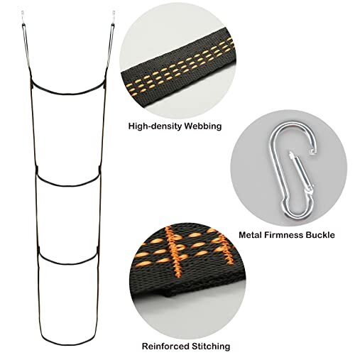 3-Step Climbing Stick Aider, Heavy Duty Climbing Aider Hunting Saddle Platform