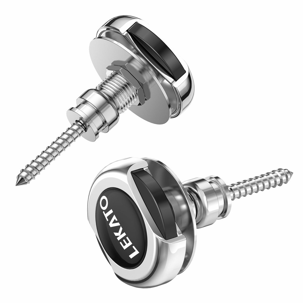 Guitar Strap Button Locks Quick Release Security Retainer Anti-Rust Metal Silver