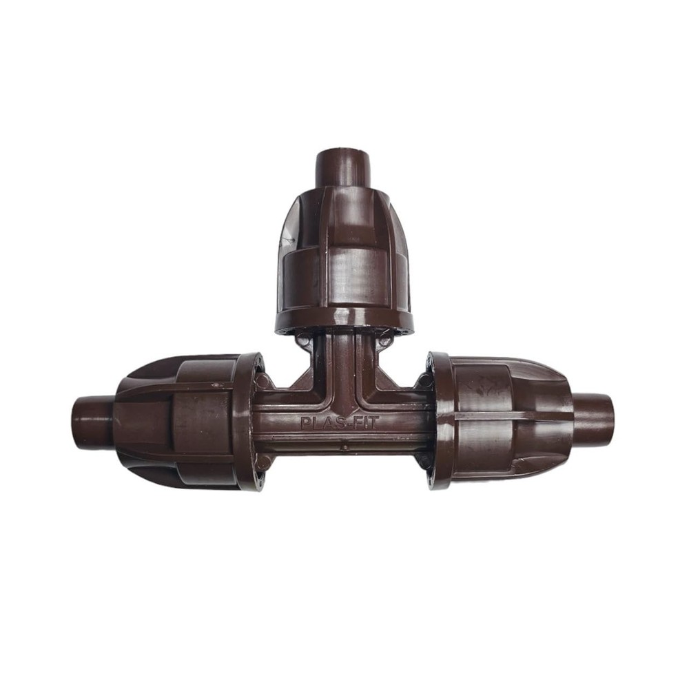Netafim TechLock 17mm Tee – Durable 3-Way Compression Fitting for Drip
