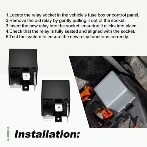 2 Pcs Automotive Multi Function Relay Compatible with V.w Audi 373 Replace