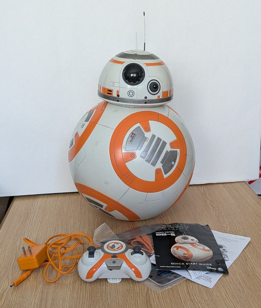 (NEEDS REPAIR) SpinMaster BB-8 Star Wars Interactive Hero Droid w/ accessories